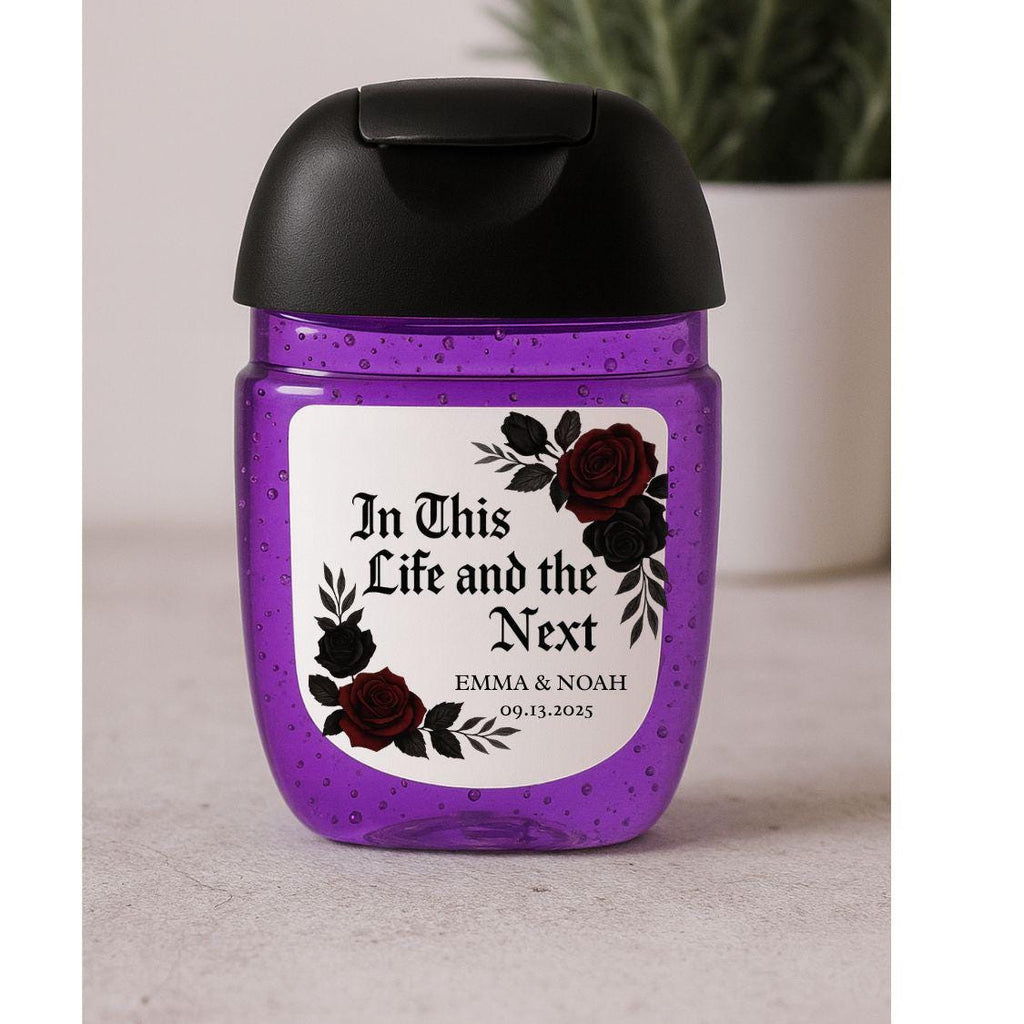In This Life and The Next Goth Wedding Sanitizer Labels- Dark Academia Sanitizer Labels for Purell or BBW  Bottles