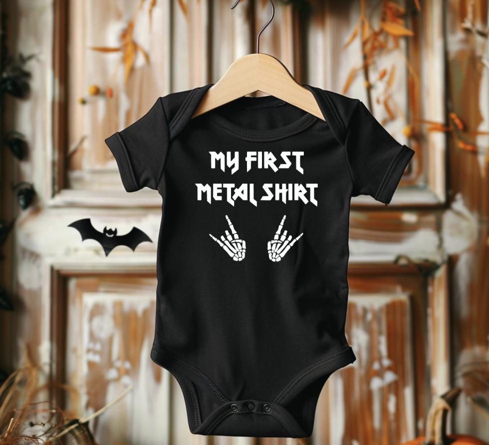 Metal Baby Vol. 1 SVG PNG Bundle: 7 Punk Rock Goth Baby Bodysuit Designs (Digital Download)