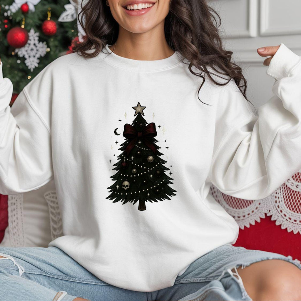 Gothic Christmas TreeSweatshirt:  Black Xmas Tree Sweatshirt