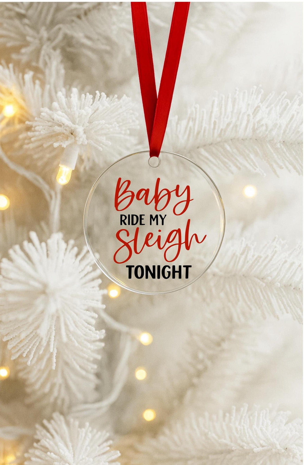 Set of 5 Merry F*cking Xmas Glass Ornaments – Naughty Holiday Decor for Adults