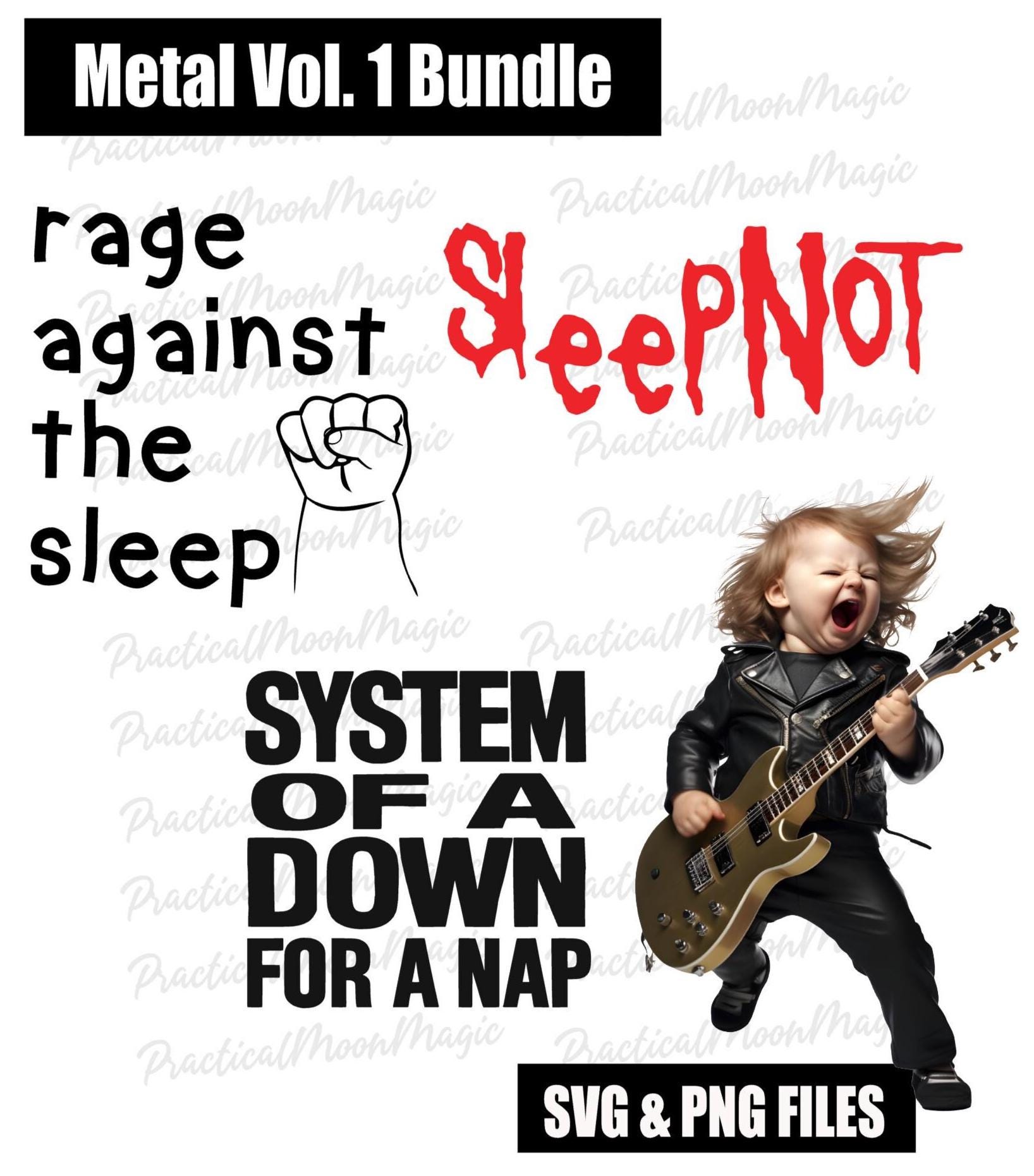 Metal Baby Vol. 1 SVG PNG Bundle: 7 Punk Rock Goth Baby Bodysuit Designs (Digital Download)