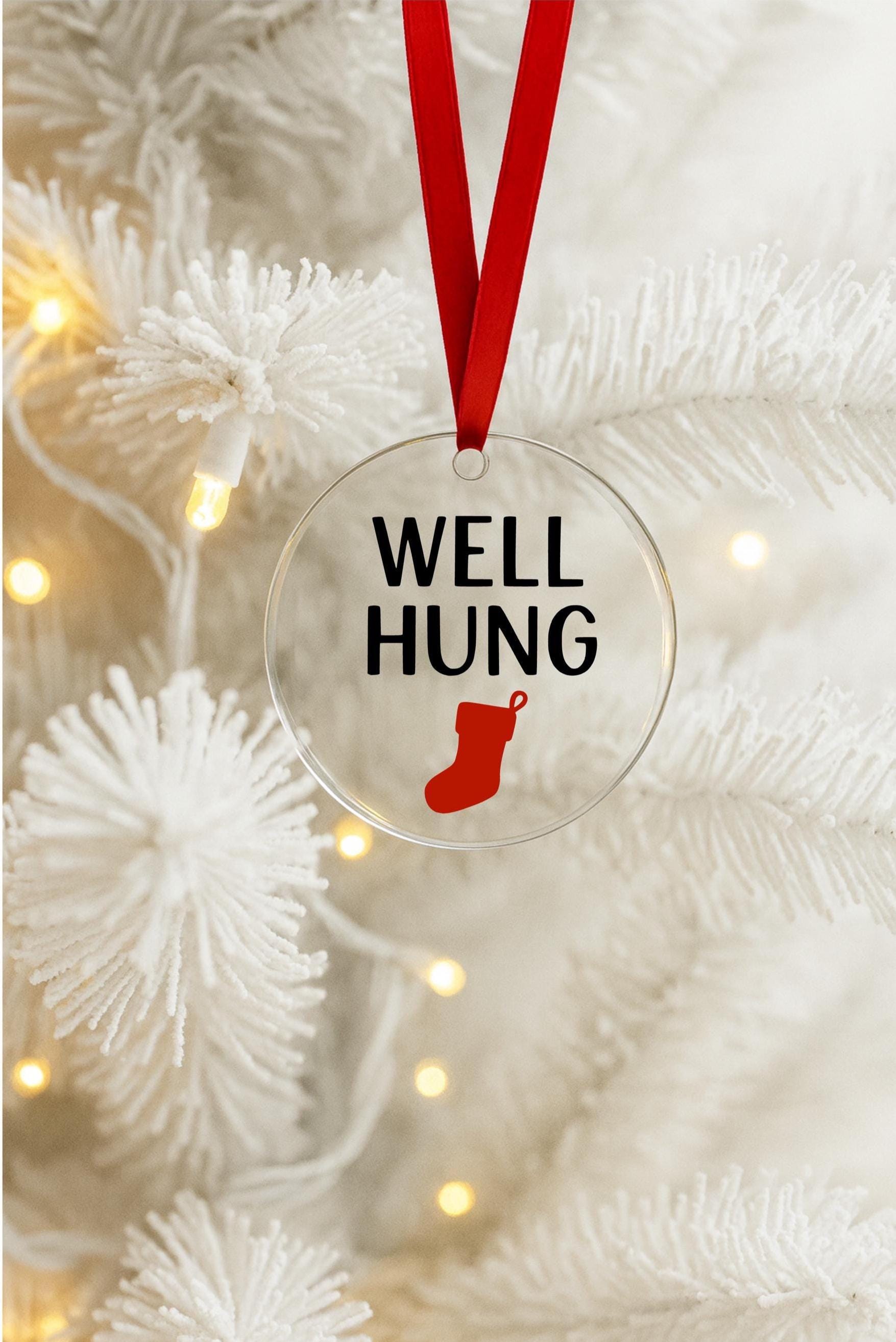 Set of 5 Merry F*cking Xmas Glass Ornaments – Naughty Holiday Decor for Adults