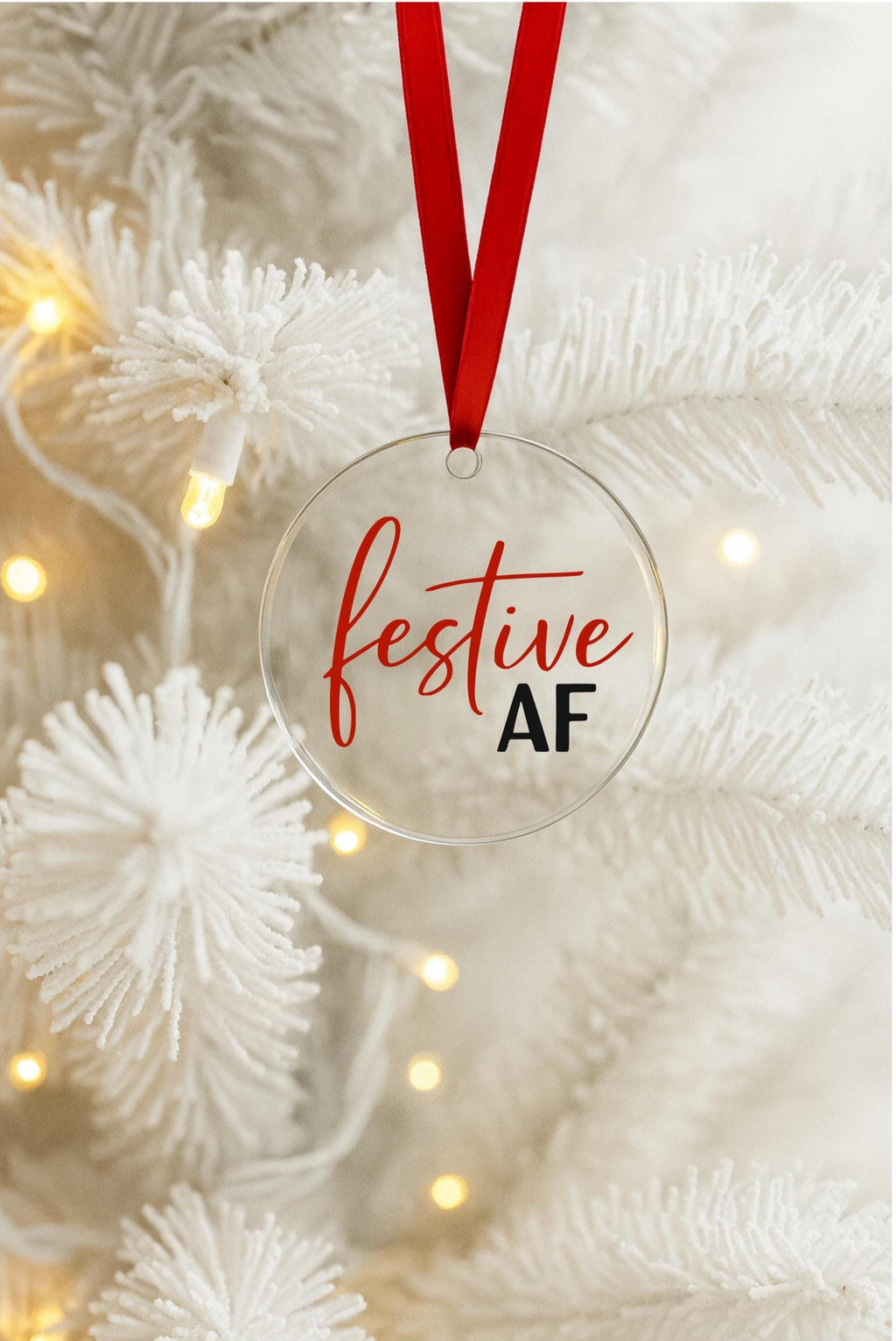 Set of 5 Merry F*cking Xmas Glass Ornaments – Naughty Holiday Decor for Adults