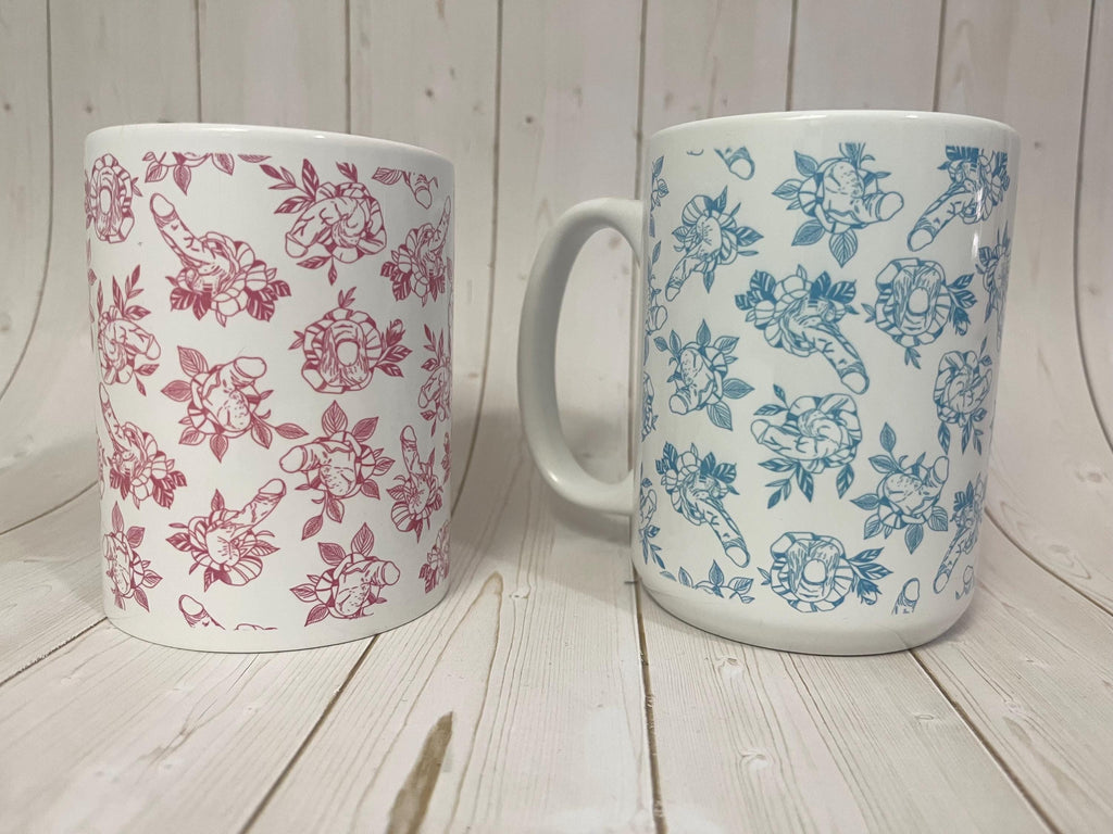 Adult Humor Rude Blooms Coffee Mug- Naughty Botanical Mug