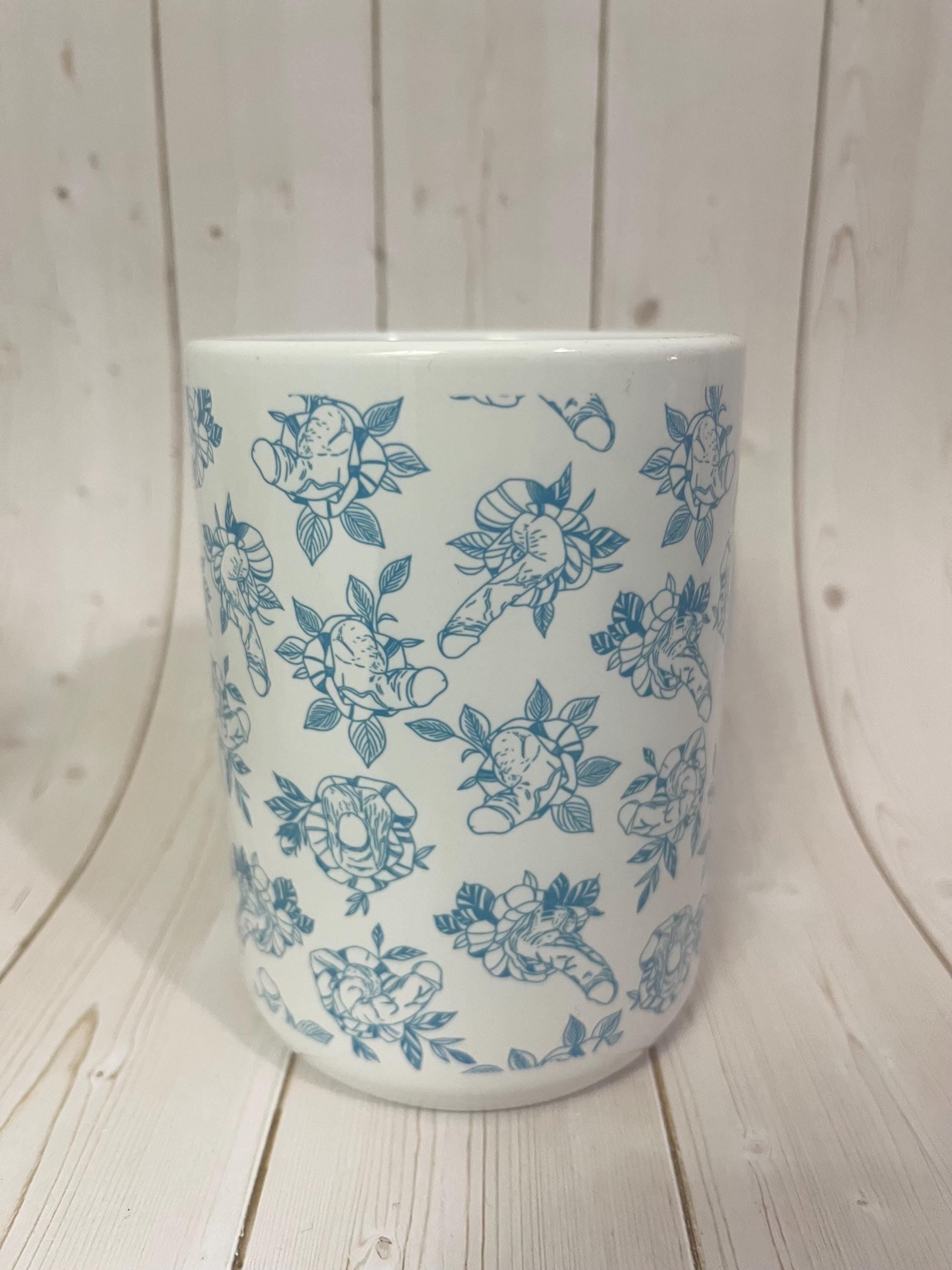 Adult Humor Rude Blooms Coffee Mug- Naughty Botanical Mug