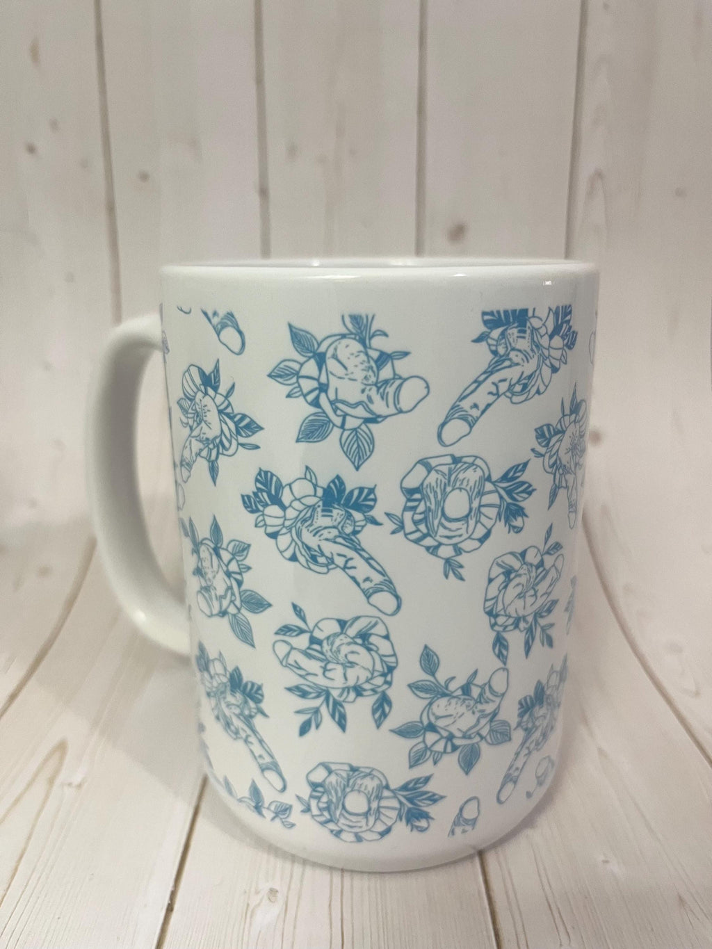 Adult Humor Rude Blooms Coffee Mug- Naughty Botanical Mug