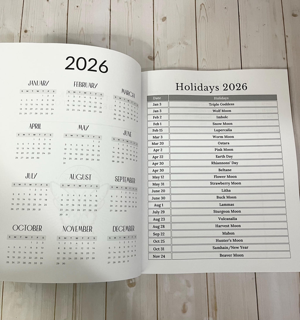 Spells & Schedules 2026 Planner For The Modern Day Witch 170 Pages Fillable Planner