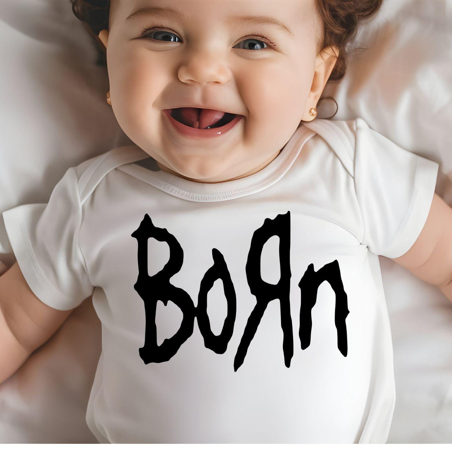 Born SVG PNG: Metal Fans Baby Design (Digital Download)