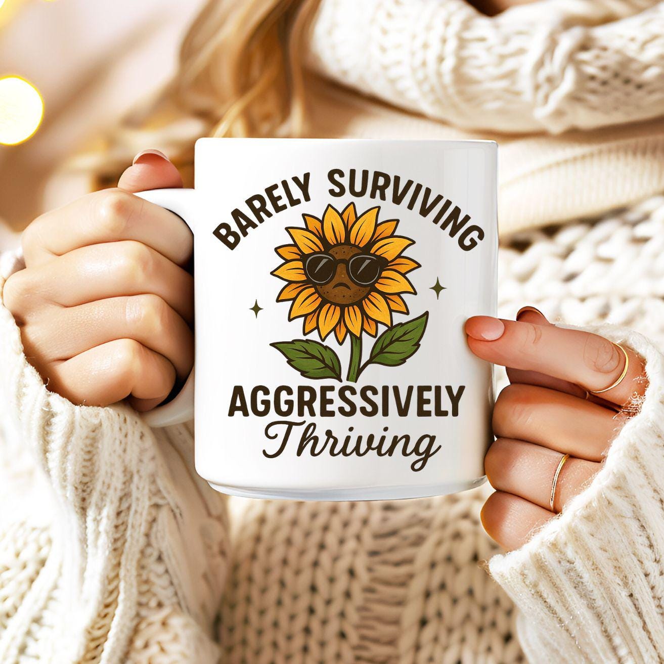Barely Surviving Aggressively Thriving Sunflower  (Digital Download)