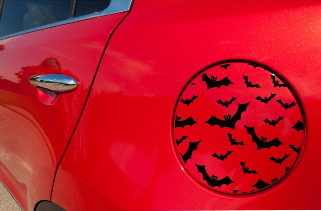 Bat Car Gas Cap Decals: Custom Cut Vinyl Sheets, Witchy Car Upgrade