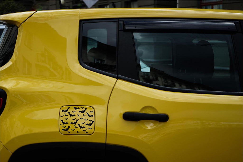 Bat Car Gas Cap Decals: Custom Cut Vinyl Sheets, Witchy Car Upgrade