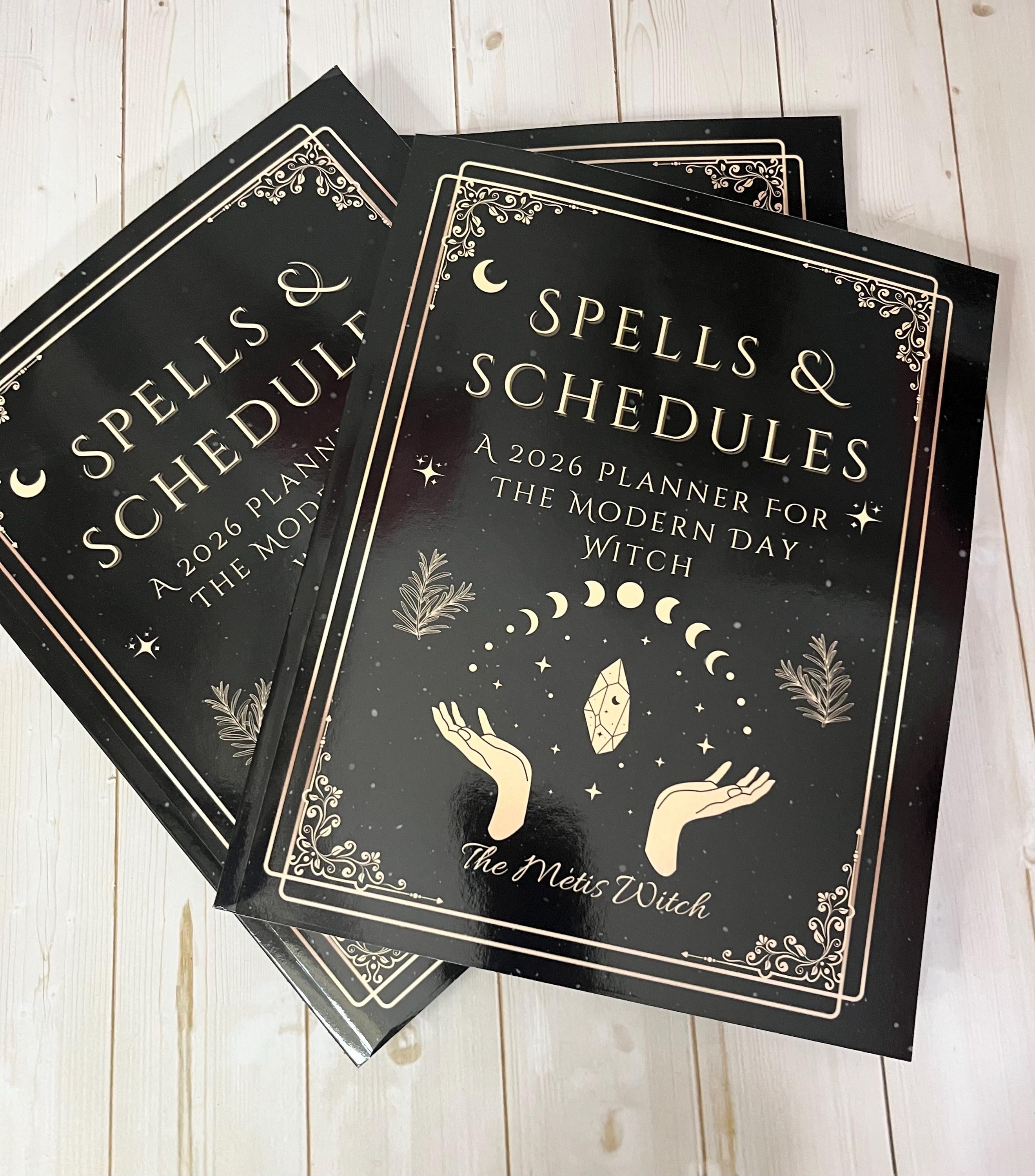 Spells & Schedules 2026 Planner For The Modern Day Witch 170 Pages Fillable Planner