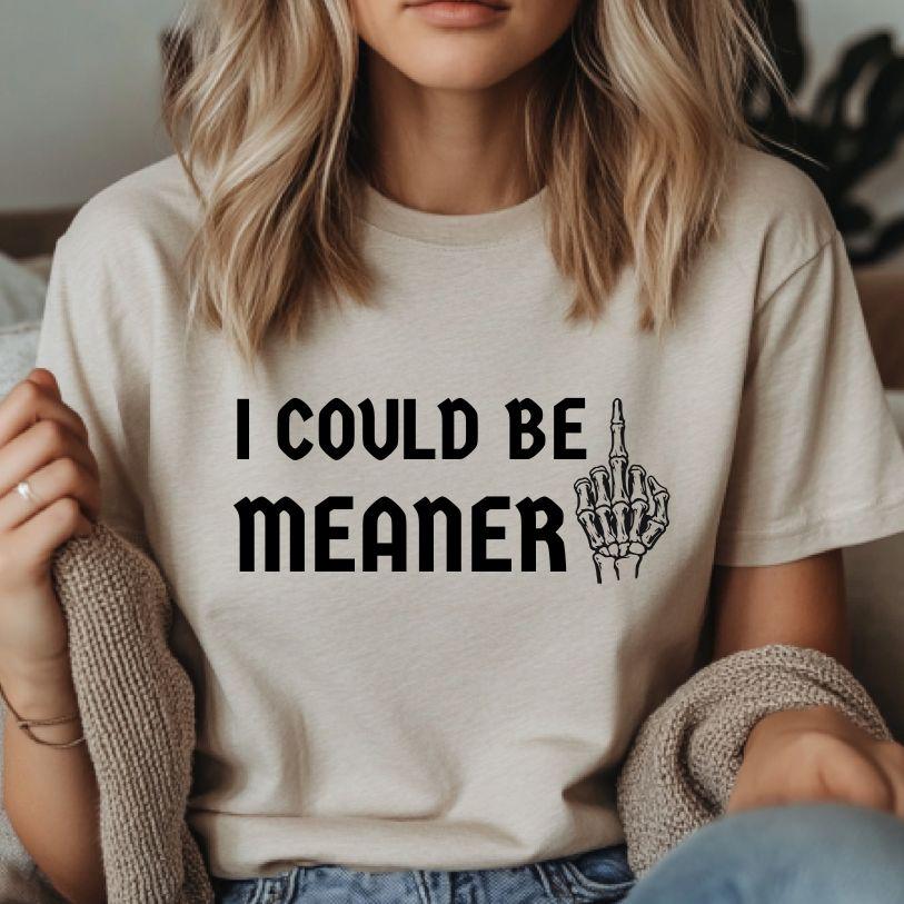 Digital Download- I Could Be Meaner SVG PNG