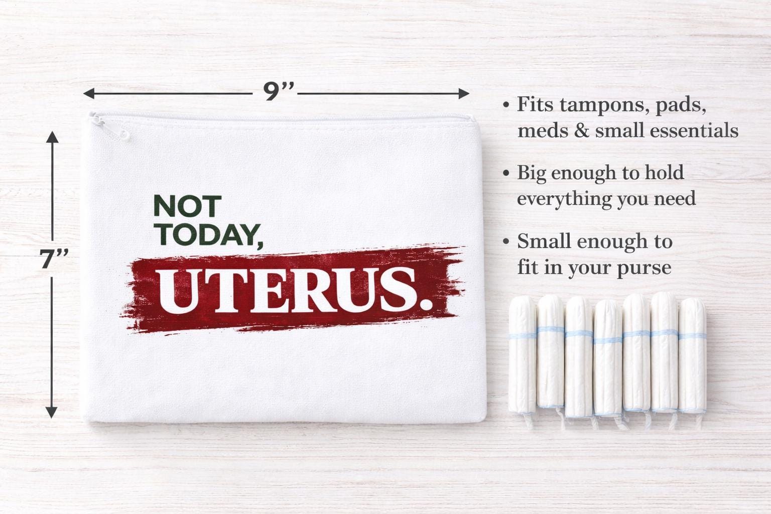 Funny Period Makeup Bag