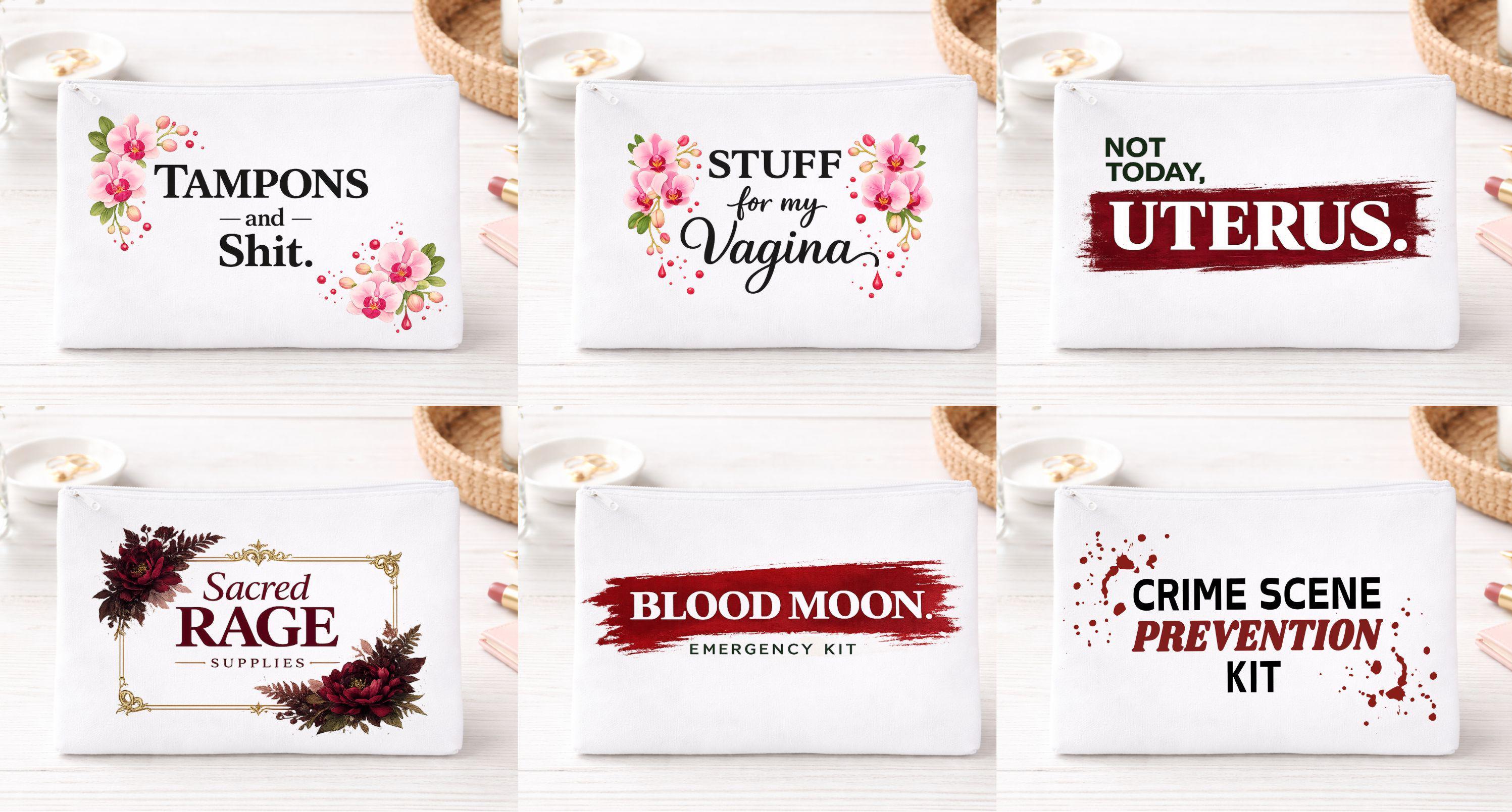 Funny Period Makeup Bag