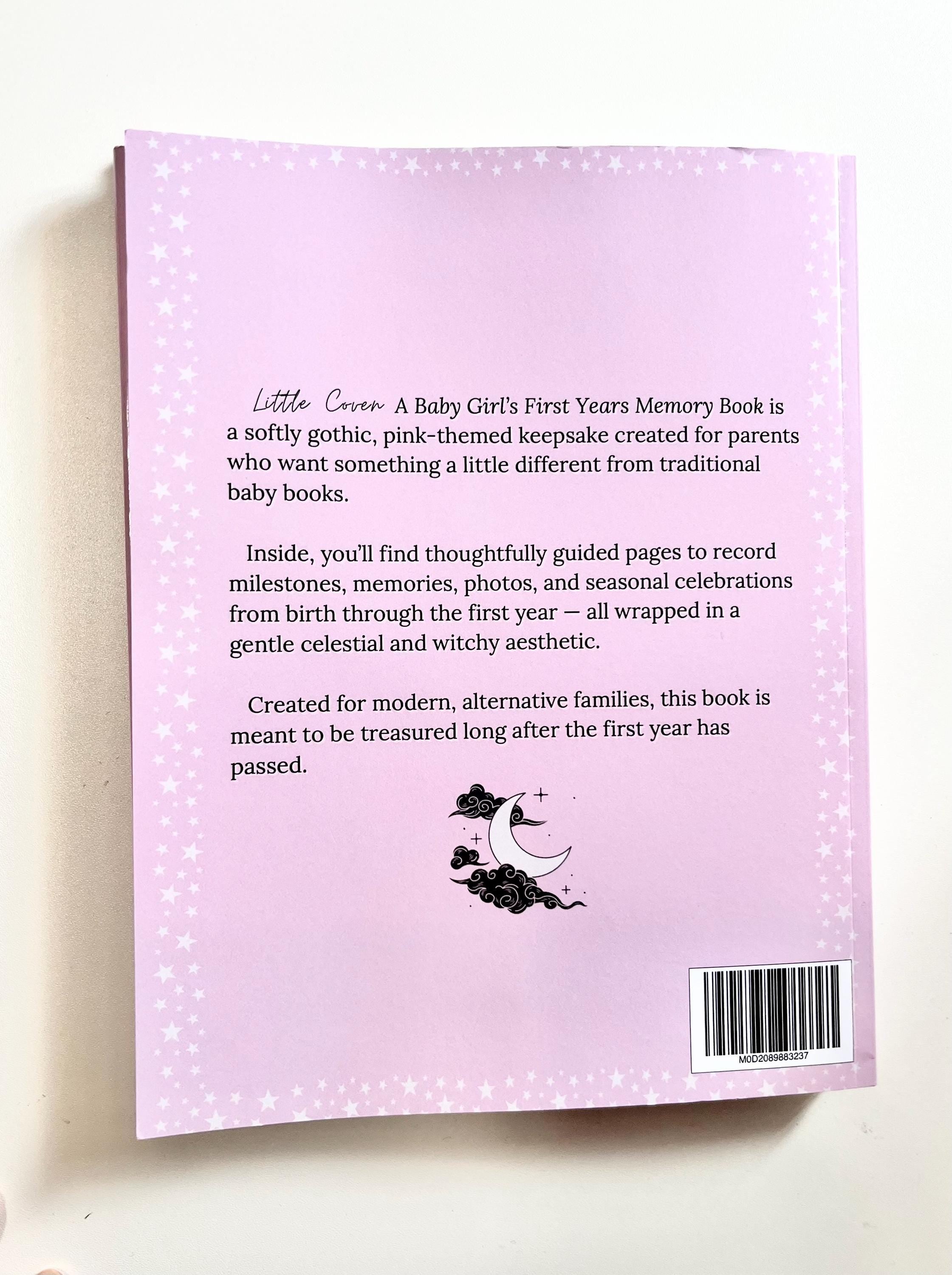 Little Coven Baby Girl's First Years Memory Book – Pink Witchy Keepsake
