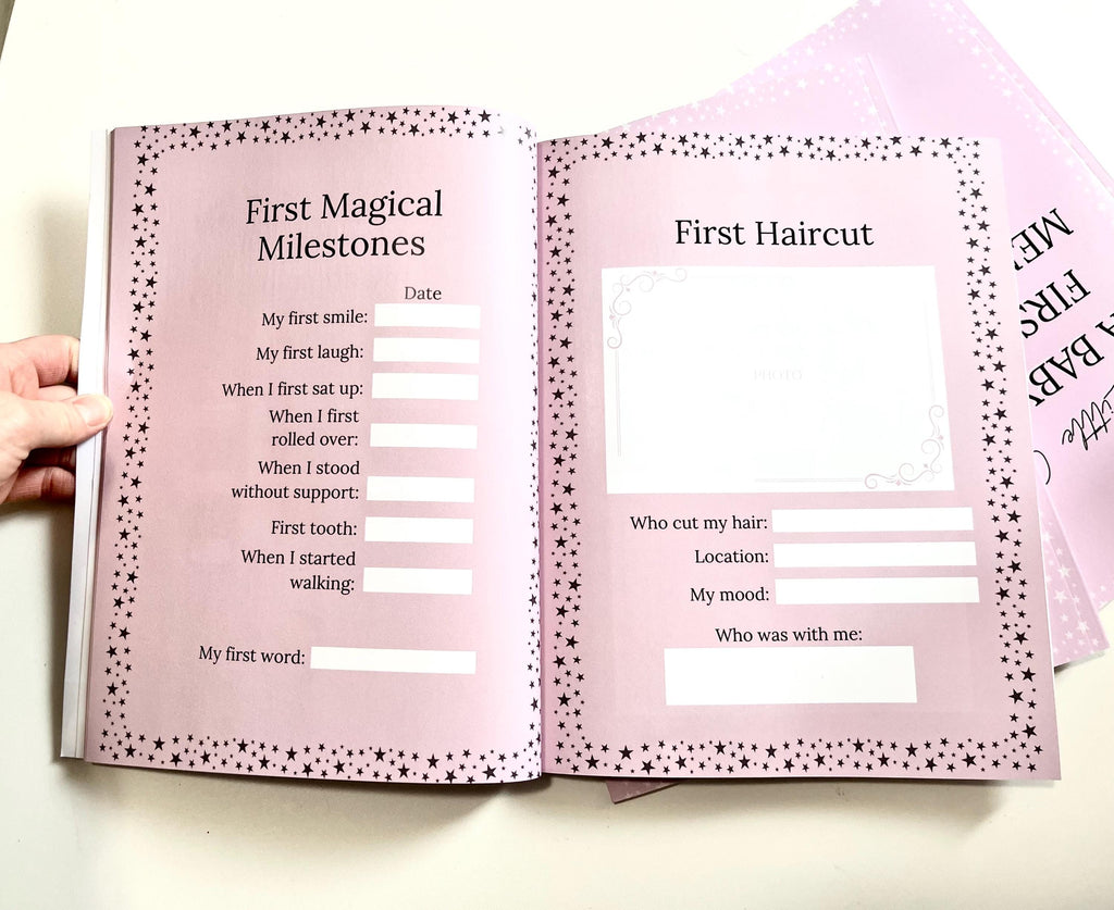 Little Coven Baby Girl's First Years Memory Book – Pink Witchy Keepsake