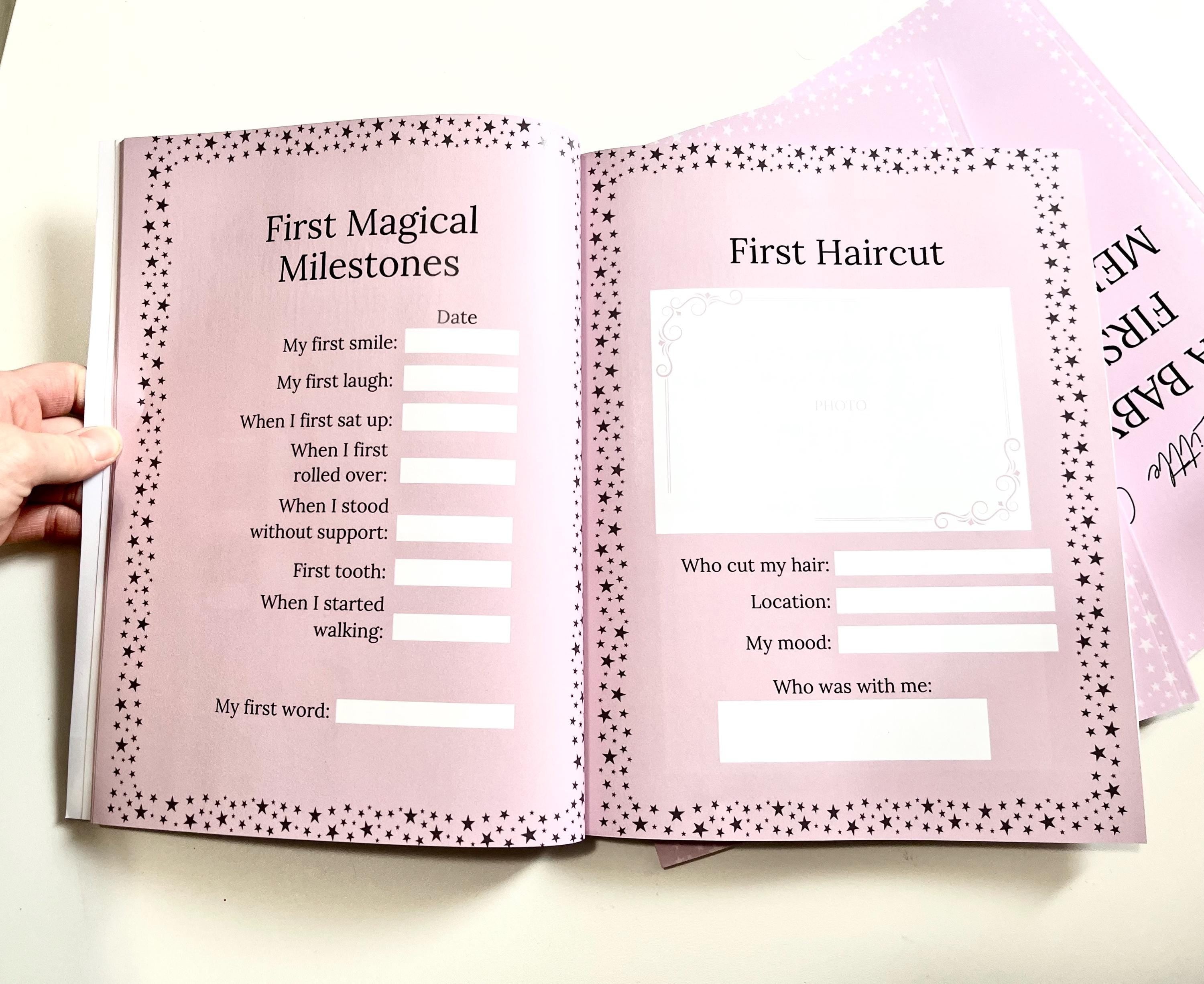 Little Coven Baby Girl's First Years Memory Book – Pink Witchy Keepsake