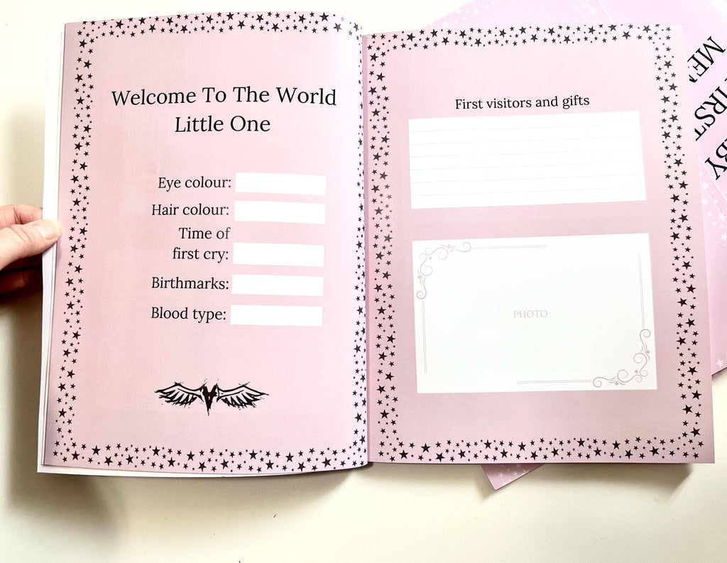Little Coven Baby Girl's First Years Memory Book – Pink Witchy Keepsake