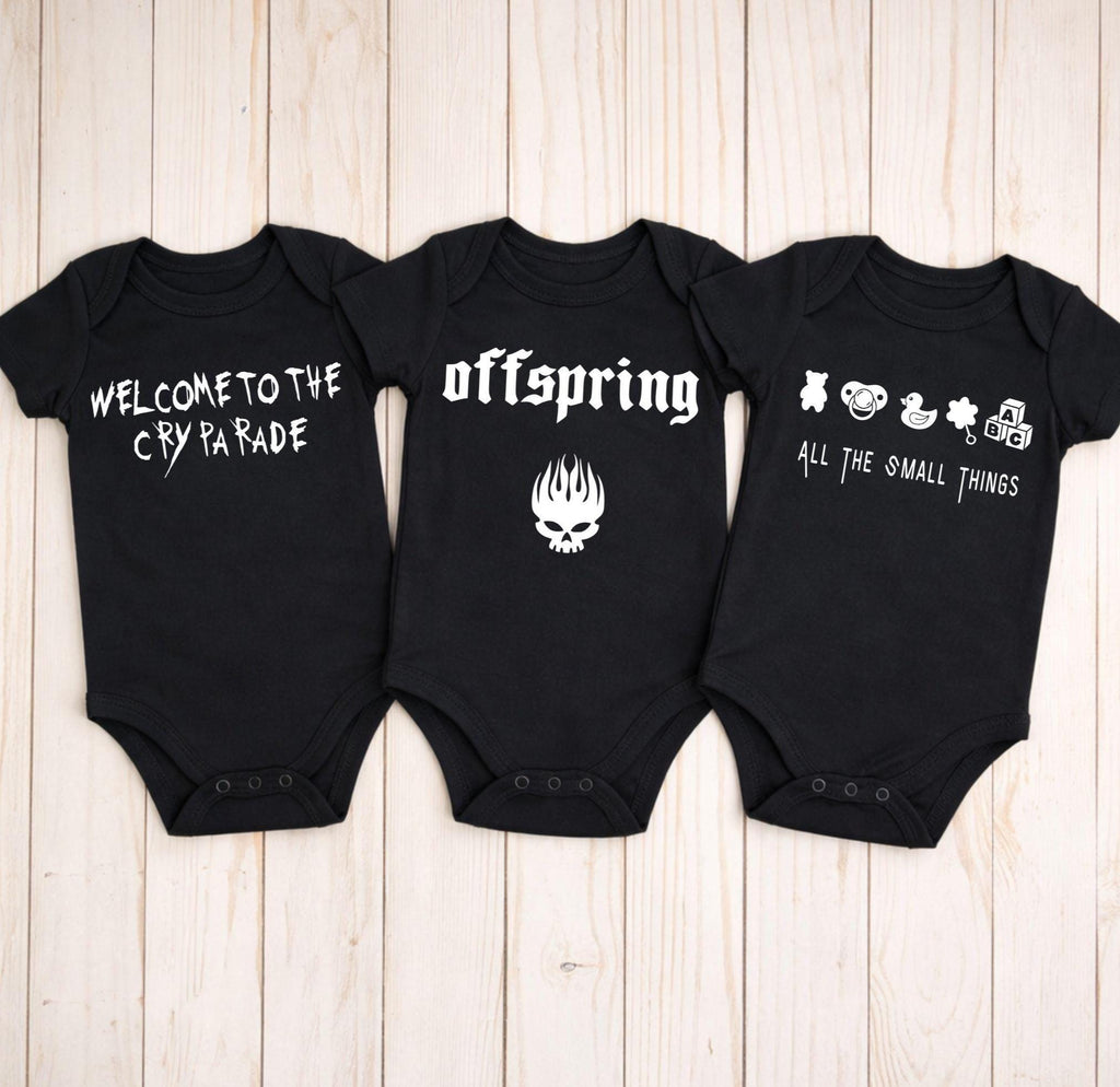 Alt Rock Baby Bodysuit 3 Pack Bundle- Emo Baby Clothes