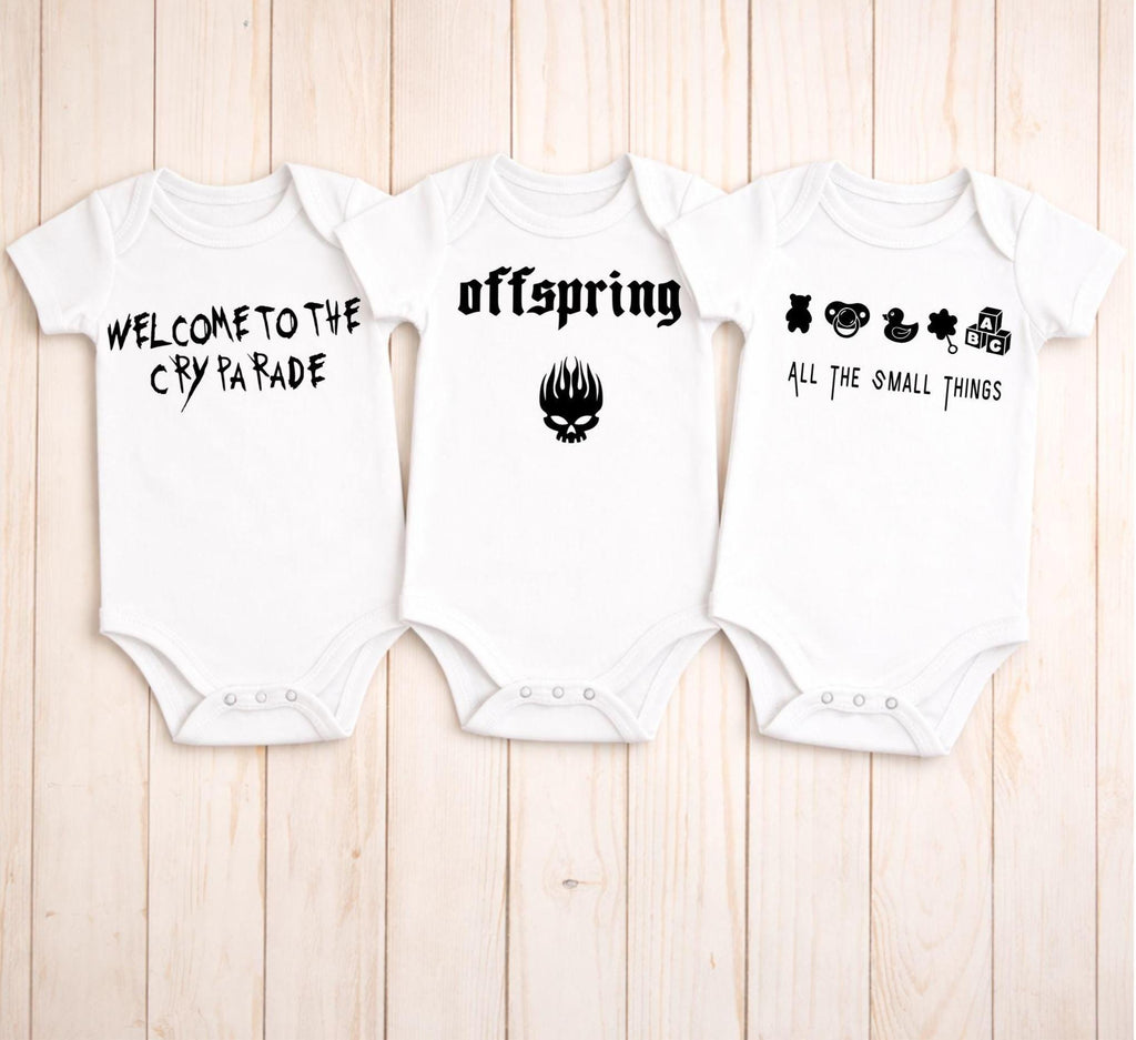 Alt Rock Baby Bodysuit 3 Pack Bundle- Emo Baby Clothes