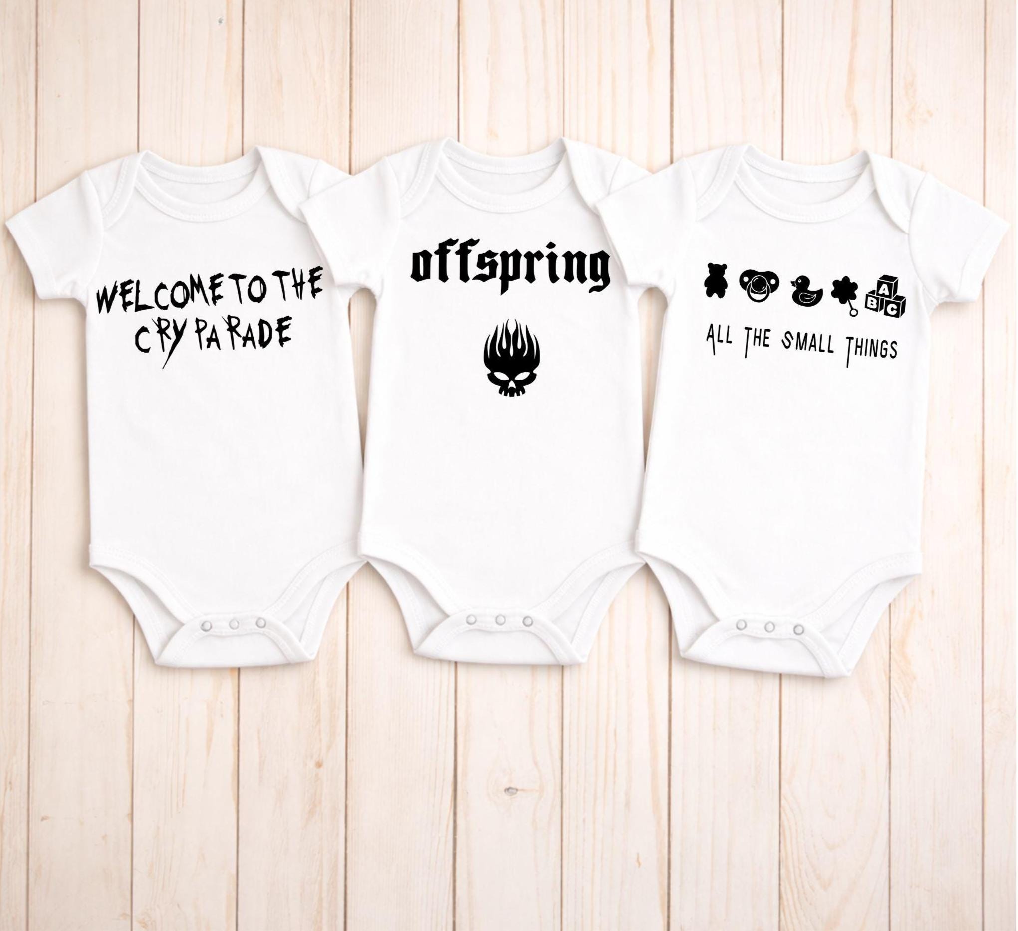 Alt Rock Baby Bodysuit 3 Pack Bundle- Emo Baby Clothes