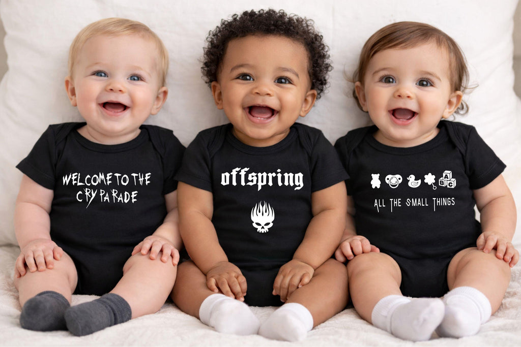 Alt Rock Baby Bodysuit 3 Pack Bundle- Emo Baby Clothes