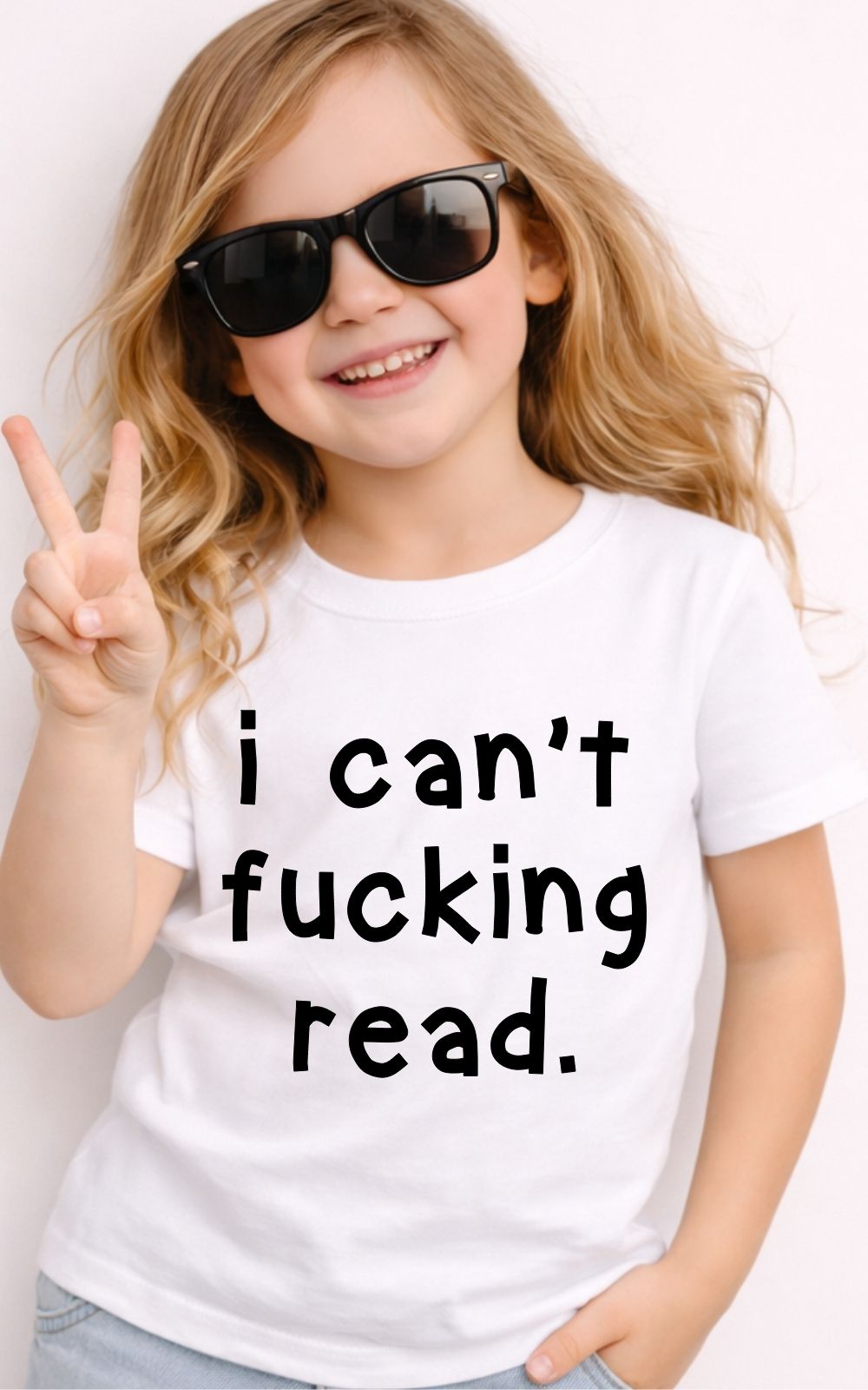 I Can't Fucking Read Toddler Tshirt